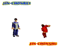 a cartoon of jin chonrei and jin chonshu in action