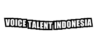 the logo for voice talent indonesia is black and white and looks like a sticker .