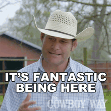 Its Fantastic Being Here Booger Brown GIF - Its Fantastic Being Here Booger Brown The Cowboy Way GIFs