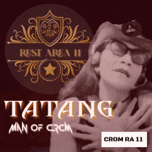 a poster for tatang man of crom with a man in a military uniform