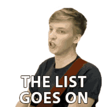 the list goes on george ezra budapest too many to mention so on and so forth