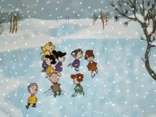 Charlie Brown Ice Skating GIF