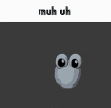 a cartoon drawing of a hand giving a thumbs up and the words muh uh below it