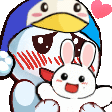 Penguin Hat Sticker - Penguin Hat Rabbit Stickers