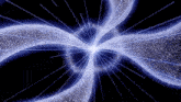 a blue and white swirl with a glowing center