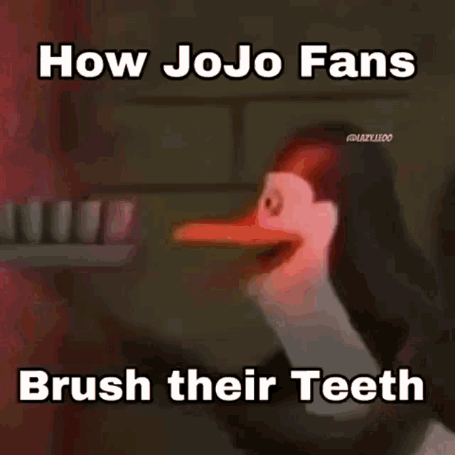 Jojo Fans Brush Their Teeth GIF - Jojo Fans Brush Their Teeth Penguin GIFs