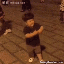 fat asian kid dancing gif