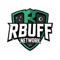a logo for rbuff network shows a green and black shield