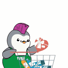 penguin shopping