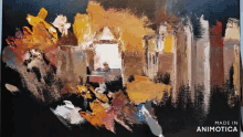 a painting with the words made in animatica on the bottom