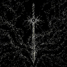 a drawing of a sword with a star in the middle