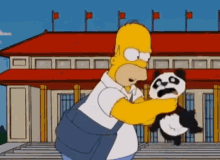 Homer Simpson Choke GIF - Homer Simpson Choke Panda GIFs