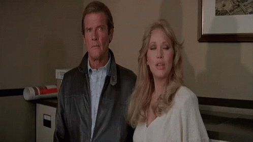 a man and a woman standing next to each other with the words do n't bother stacey
