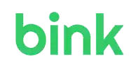 a green bink logo on a white background .