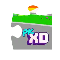 a puzzle piece with pk xd on it