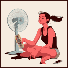 Summer Cooling Off GIF - Summer Cooling Off Electric Fan GIFs