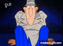 inspector gadget dizzy cartoon seeing stars spinning eyes knockout silly