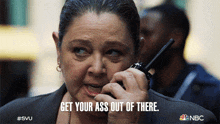 Get Your Ass Out Of There Lieutenant Kate Dixon GIF - Get Your Ass Out Of There Lieutenant Kate Dixon Camryn Manheim GIFs