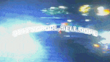 a blue background with the words quit school sell dope in white letters