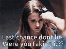 Faking It Last Chance Dont Lie GIF - Faking It Last Chance Dont Lie Gun To Girls Head GIFs