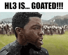 a picture of a man with the words hl3 is ... goated !!!