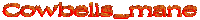 the word cowbells is written in red letters