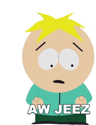 Aw Jeez Butters Sticker - Aw Jeez Butters South Park Stickers