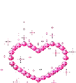 a necklace of pink beads is surrounded by hearts and stars
