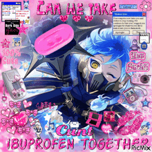 a picture of a girl with a mask and the words can we take