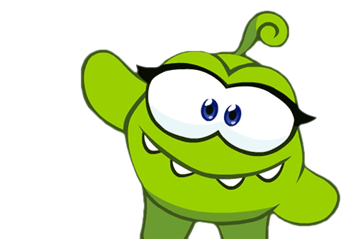 Waving Om Nelle Sticker - Waving Om Nelle Om Nom And Cut The Rope Stickers
