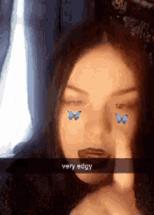 edgy selfie butterfly