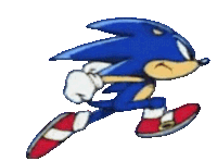Sonic The Hedgehog Anime Sticker - Sonic The Hedgehog Anime Running Stickers