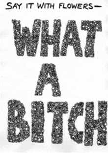 say it with flowers what a bitch written in flowers