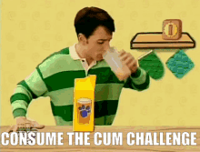 Consume The Cum Challange Steve Burns GIF - Consume The Cum Challange Steve Burns Steve GIFs