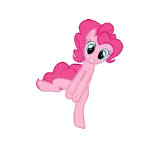 pinkie pie from my little pony is standing on a white background