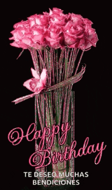 Happy Birthday Wishes 2023 Flowers For You GIF