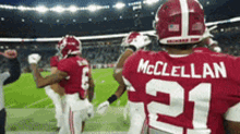 a football player with the number 21 on his jersey