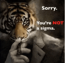 a man in a suit is smoking a cigar with a tiger 's head on his face .