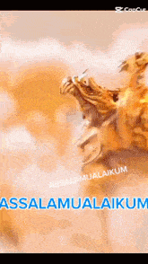 a picture of a statue with the words assalamualaikum written on the bottom