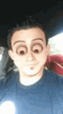eyeroll wacky filter selfie