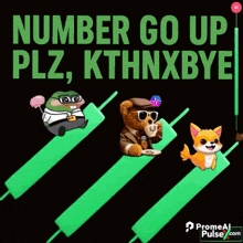 a green teddy bear sits on a green block with pulse.com written on the bottom right