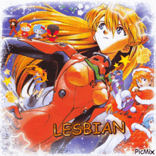 a picture of a girl with the word lesbian in the corner
