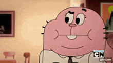 gumball from the amazing world of gumball is wearing glasses and a tie and smiling .