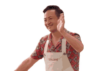 waving hand vincent the great canadian baking show greetings hello