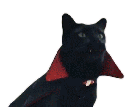 Cat Meow Sticker - Cat Meow Vampire Stickers