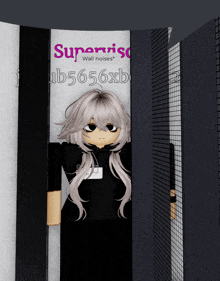 a girl is standing in front of a sign that says supervisor