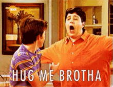 Hug Me Brotha GIF - Hugday Drakeandjosh GIFs