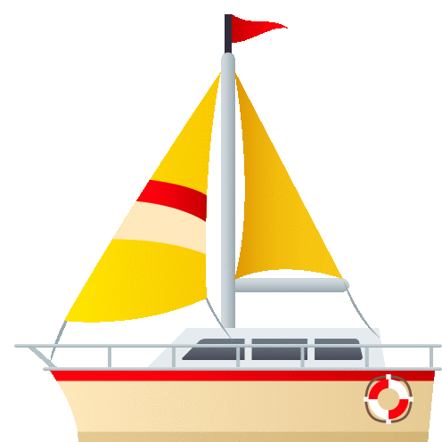 Sailboat Travel Sticker - Sailboat Travel Joypixels Stickers