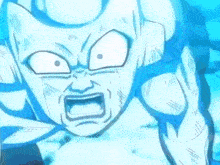 a close up of a cartoon character 's face with a shocked look on his face