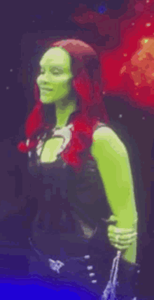 Gamora Guardians Of The Galaxy GIF - Gamora Guardians Of The Galaxy Epcot GIFs